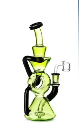 Vibrant Colorful Backwater Glass Smoking Pipe Hookah and Lamb Lighting photo-4