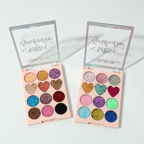 Hot Sale 12 Color Glitter Eyeshadow Custom High Pigmented Chunky Glitter Eyeshadow La Sombra De Ojos photo-4