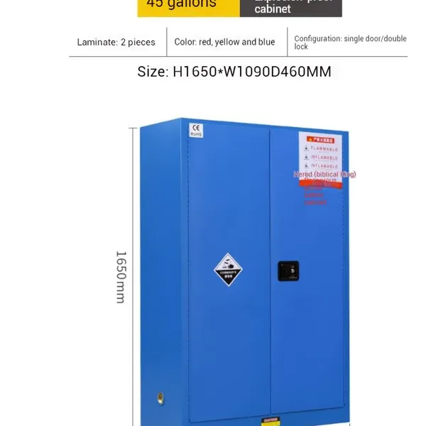 12 Gallon Hazardous Material Storage Cabinet With Double-layer Fire Structure and Air Vents for Hospital Administrative Areas and Clinics photo-4