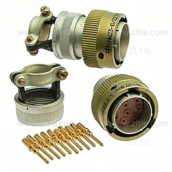 ZH23 Series Shell Size 22 10 Pin Female Plug With Straight Tail Attachment (Key Position: B) – СНЦ23-10/22Р-6Б-В ZH23-10/22P-6b-B