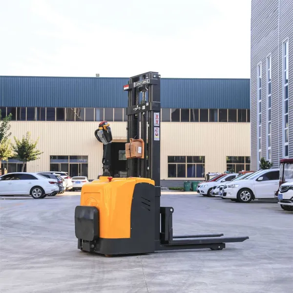 Full Electric Pallet Portable Stacker Forklift Hand 1000kg Self Lift Stacker All Terrain 2ton Electric Stacker 4 Meter photo-4