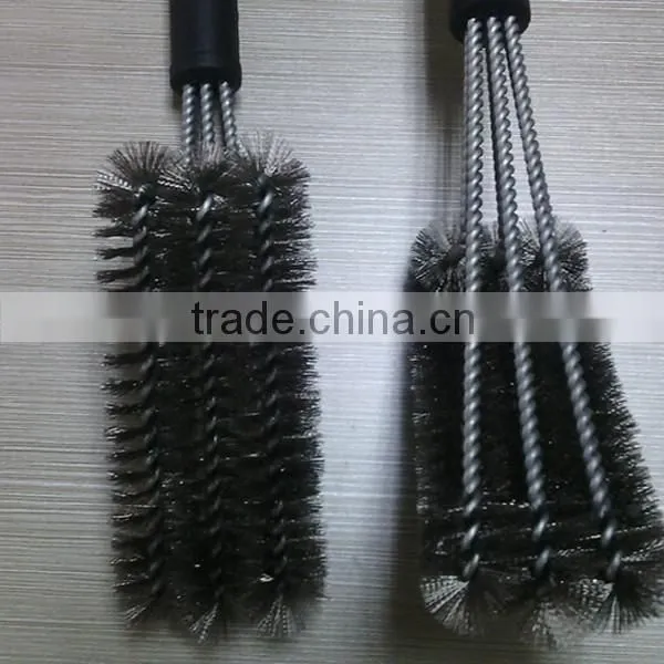 Best Selling 3 Sided 18' Stainless Steel Wire BBQ Grill Brush Barbecue Grill Brush Long Handle Steel Wire Brush Cheap photo-6