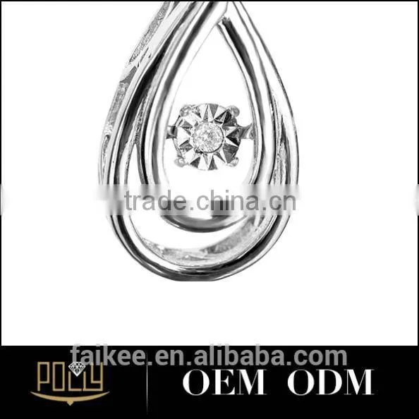 925 Silver Smooth Drops Pendant for Medical Alert Pendant photo-4