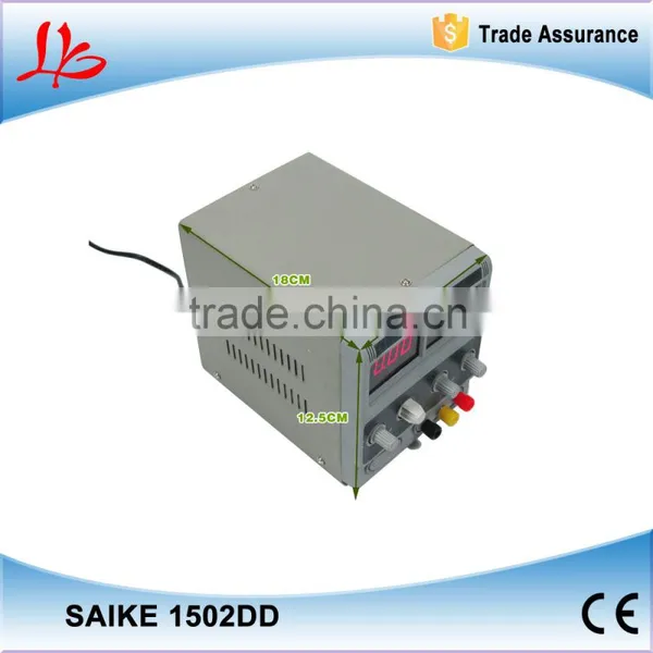 SAIKE 1502DD Cellphone Repairs DC Regulated Power Supply 15V 2A 220V Free Send Adapters for Mobile Repairing