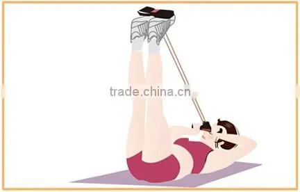 (120505)New Pedal Resistance Bands Slimming Fitness Wall Pulley Yoga Rope Latex Home Gym photo-6