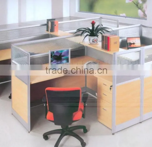 Wooden Office Cubicle Workstation Tables for 4 Person (SZ-WSB377) photo-4