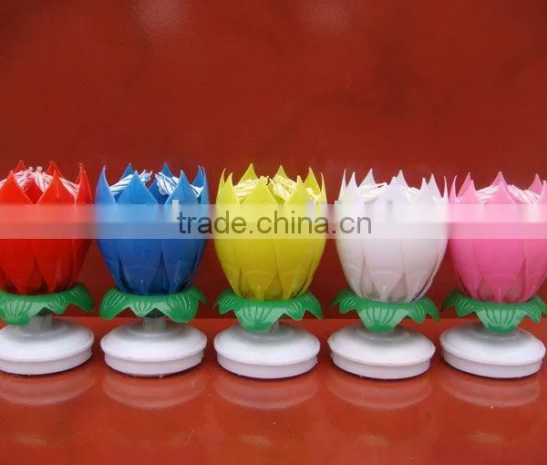 Lotus(flower) Birthday Music Candle