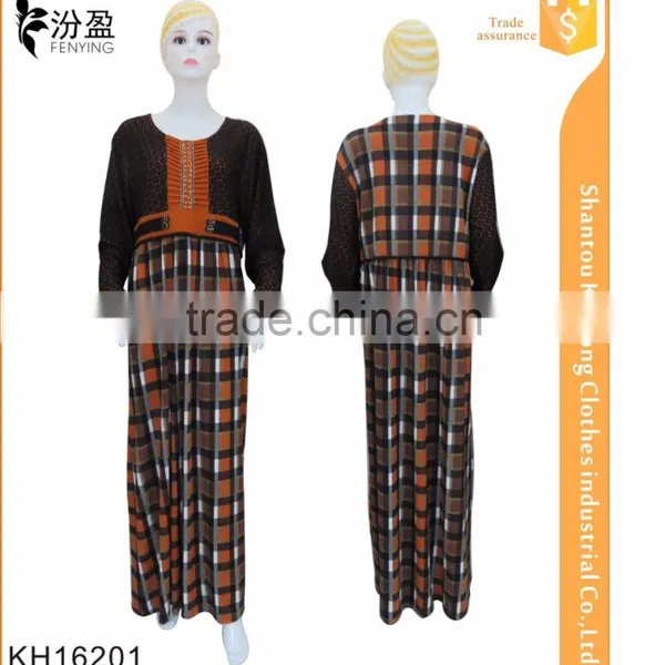 Flannel 2016 New Design Islamic Abaya Modern Fashion With Lace