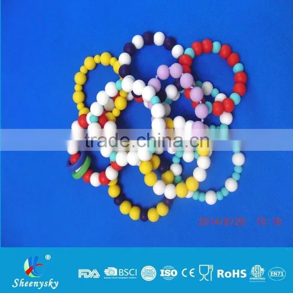 Wholesale Fashion Personalised Food Grade Soft Silicone Bead Bracelet photo-4