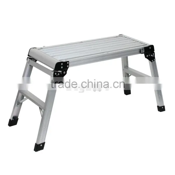 New-Aluminum-Platform-Drywall-Step-Up-Folding-Table-Work-Bench-Stool-Ladder photo-3