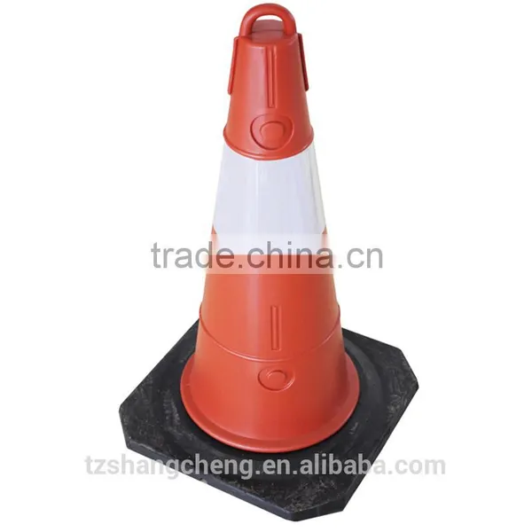 750mm Popular Rubber Base Red PE Traffic Cone photo-2