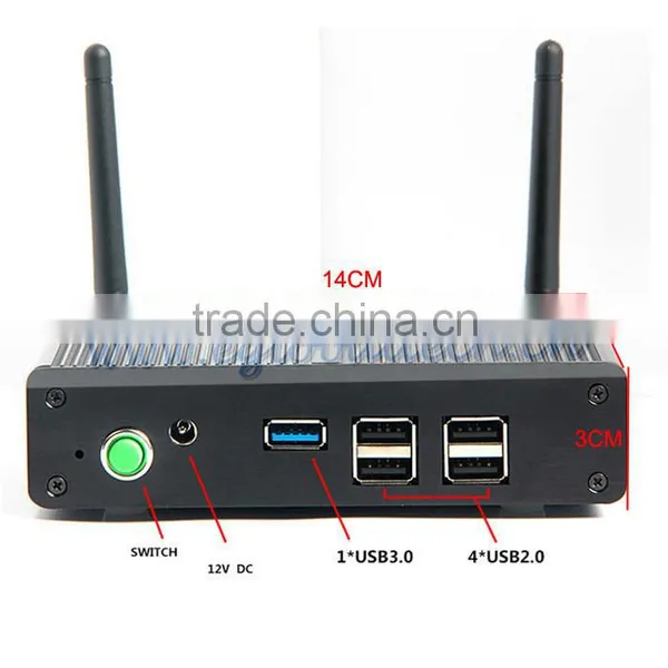 Bay Trail Fanless Barebone PC Mini Nuc Computer Intel Celeron Dual Core N2810 HTPC 1080P Kodi Windows Android photo-2