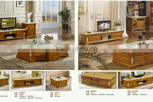 Living Room Furniture Design Tea Table With Marble Top photo-3