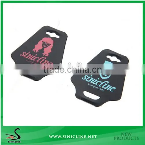 Sinicline Useful Black Paper Sunglasses Hanger With Logo Printed photo-4