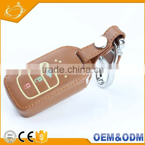 Classical Cheap Leather Luminous 3 Bottons Car Remote Key Cover For Honda photo-6