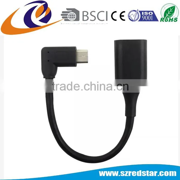 90 Degree Right Angle Type C to OTG 3.0 Female Cable photo-2