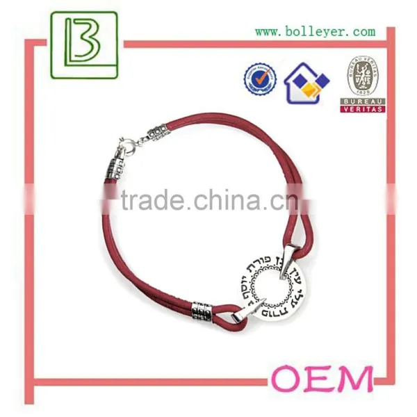 Leather Bangle Expandable Wire Bangle photo-4