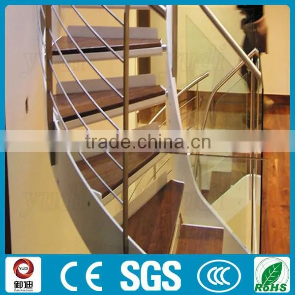 Modern Residential Steel Wood Curved Stair photo-6