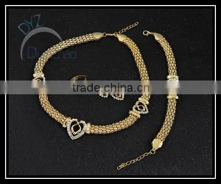 Fashion Casual Jewelry Set for Women With Clear Stone/gold Plate Jewelry to Buy photo-2