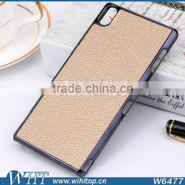 Express Hot Sale PC Back Cover for Sony Z3 Case, Chrome Leather Case for Xperia Z3 photo-5