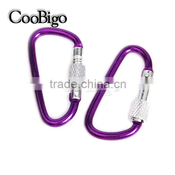 Aluminum Spring Locking Carabiner Snap Hook Hanger Keychain Hiking Camping #FLQ187-8C(Mix-s) photo-6
