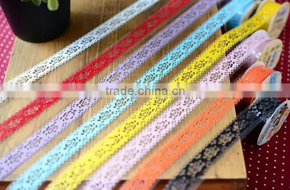 Fabric Lace Roll DIY Decorative Sticky Ribbon Masking Tape Self Adhesive photo-2