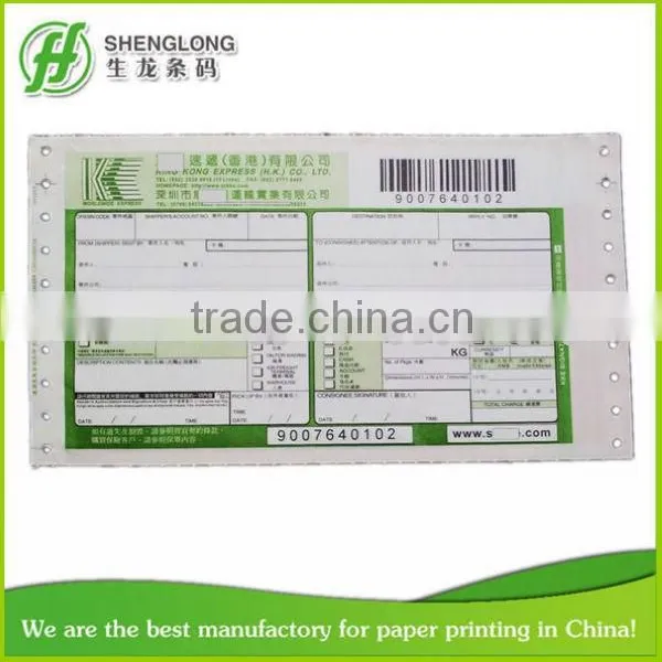 (PHOTO)FREE SAMPLE,210x140mm,4-ply,39barcode,color Paper,EMS National Courier Waybill photo-6