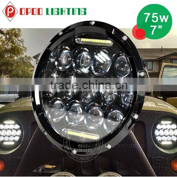 Jeep Headlight, High Low Beam 7 Inch 75w Led Jeep Headlight photo-3