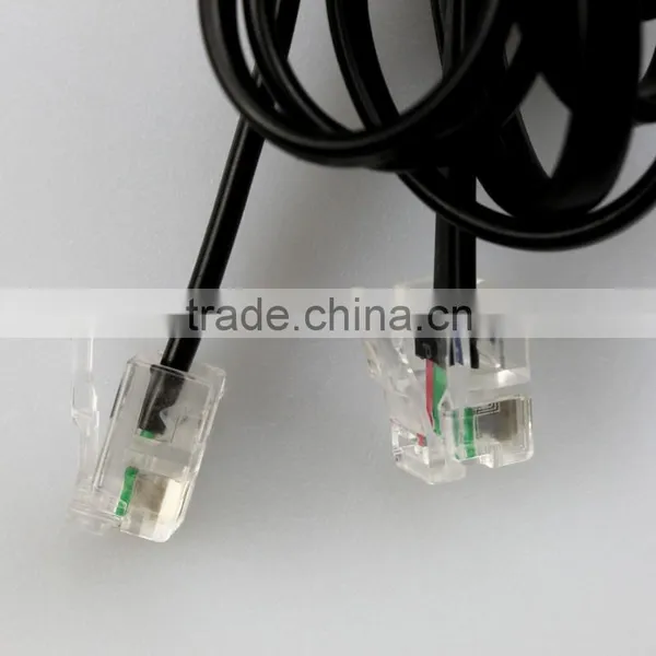 2015 Hot Sell Telephone Extension Cord 6P2C Plugs Round Cable photo-4