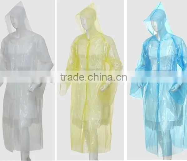 Disposable Clear Plastic Industrial Rubber Rain Coat