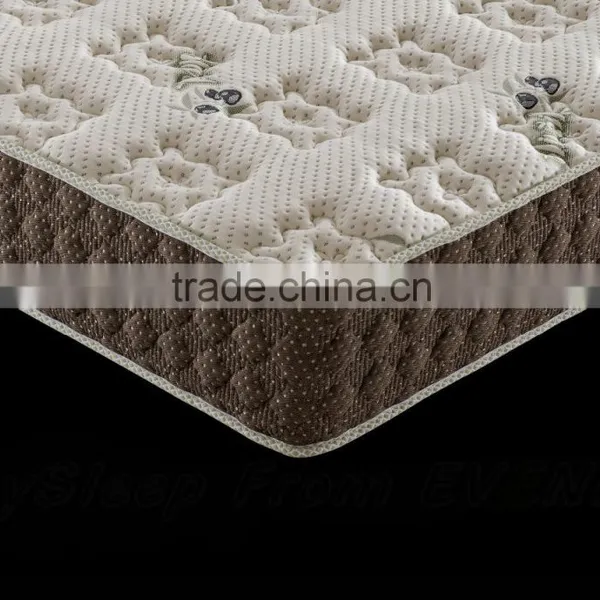 Soft Roll up Pocket Spring Mattress, Quilt Silk , Olives Fabric Bed Mattress EV1327 photo-3