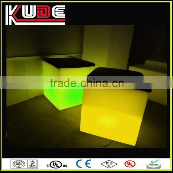 2 in 1 Plastic Bar Square Stools With Ice Bucket and LED Light photo-5
