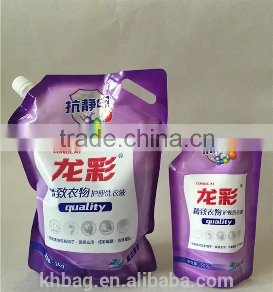 Plastic Spout Pouch Bag For Liquit Detergent photo-4