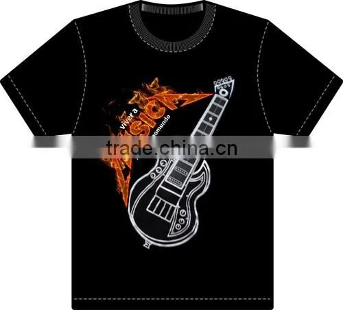 Top Quality Newest Design Electronic Playable Guitar t Shirt Playable Electronic Music Band T-Shirt Kits Guitar+drum Tshirt