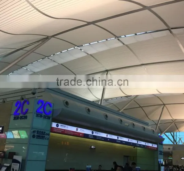 Tension Membrane Structure Ceiling Design , Silicon Fabric Tensiled Architecture photo-2