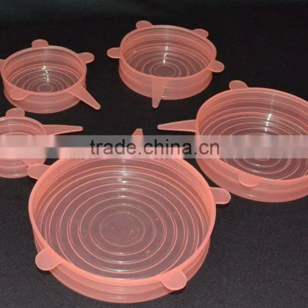 Multifunction for different size round utensial container siliicone sealing lids for keeping fresh and temperature