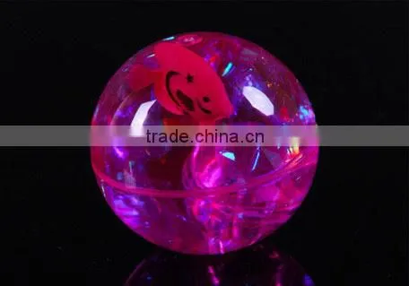 Funny Cool Children's Toys Lead Crystal Elastic Ball Flash Bouncing Ball With Cute Small Fish photo-6
