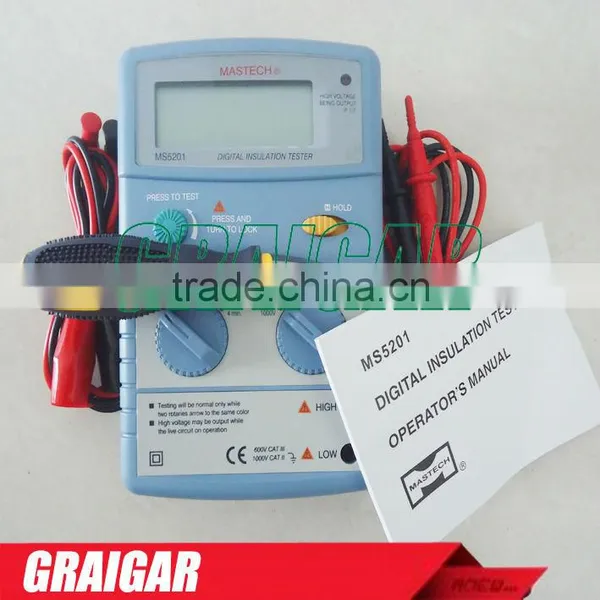 Genuine MS5201 Digital Megger , Insulation Resistance Tester , Sound and Light Alarm photo-3