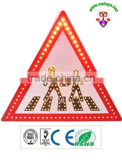Solar Road Work Ahead Signage, Automatically Lighting Traffic Signs for Road Construction photo-5