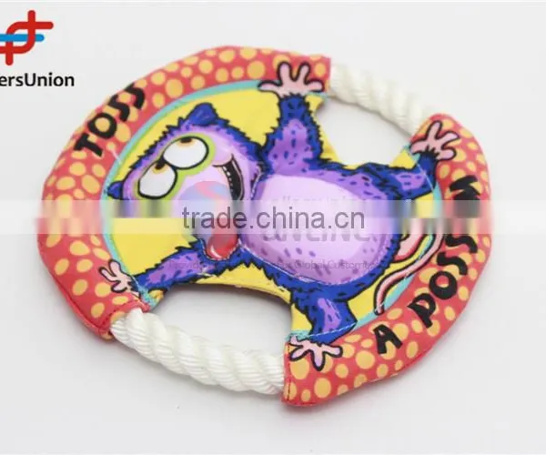 No.1 Yiwu Exporting Commission Agent Wanted Cartoon Flying Saucer Canvas Pet Toy For Cat photo-2