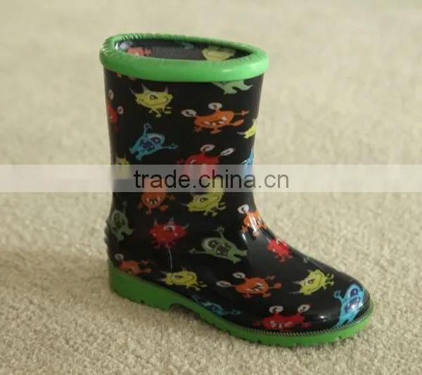 Kids Winter Warm Lining PVC Rain Boots photo-3