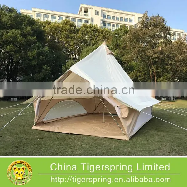 Waterproof Beige Color Tulip Bell Tent Luxury Camping Tent Outdoor photo-3