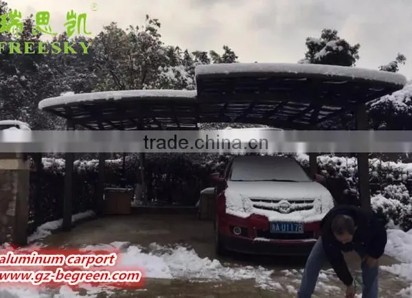 White Metal Frame Foldable Car Garage Polycarbonate Aluminum Frame Carport photo-5