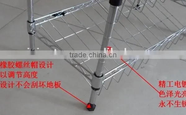 Wire Storage Shelf and 3 Tiers Shoes Standing Organizer photo-4