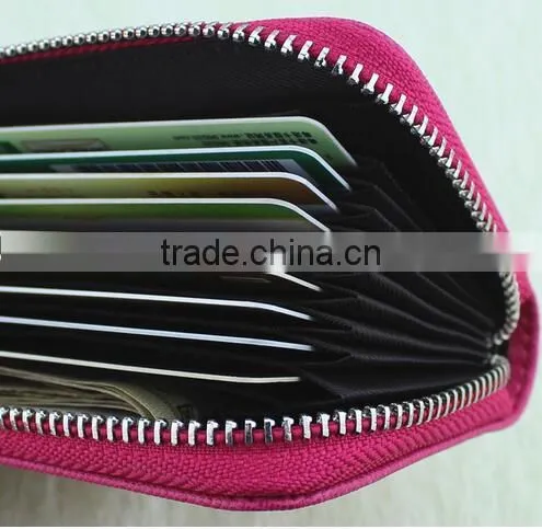 Cy278 Genuine Leather Women Card Holder Wallets Small High Quality Female Pillow Purse Fashion Organ Zipper Credit Card Coin Bag photo-5