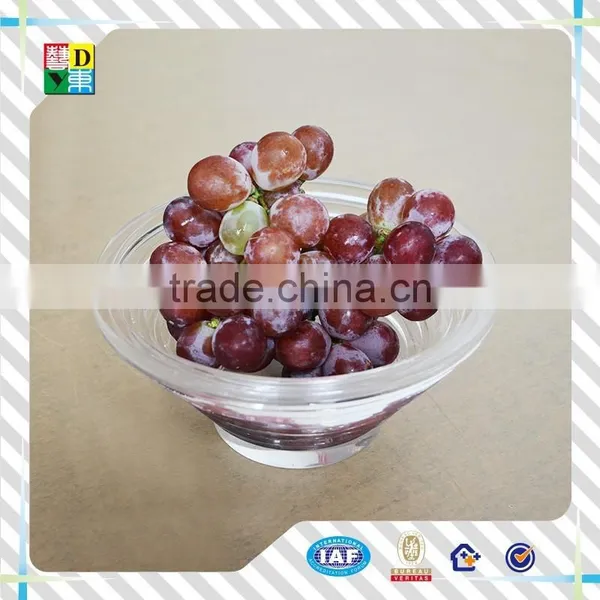 Hot Sale Simple Acrylic Clear Fruit Compote/modern Deisgn Fashion Acrylic Round Dish for Fruits for Hotel Use China photo-2
