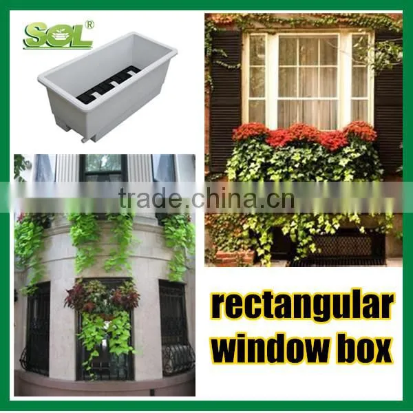 2016 Self Watering Plastic Flower Plant Pot Rectangular Planter Box photo-5