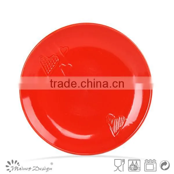 16pcs Embossed Heart Design Ceramic Stoneware Dinnerware Set photo-5