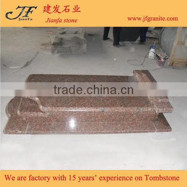 G562 Maple Red Granite Single Monuments for Poland Market photo-3