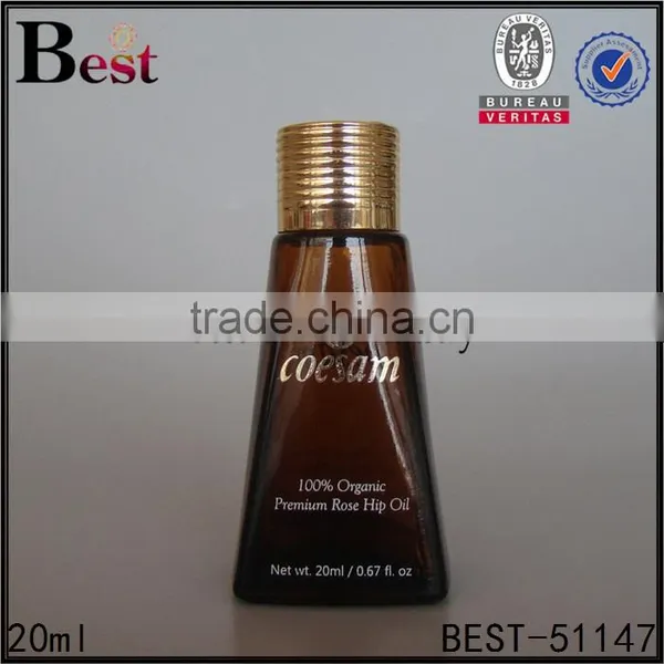 20ml Amber Pyramid Shape Brown Glass Dropper Bottle for Essential Oil photo-5